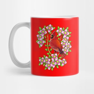 Red Cardinal dogwood flower North Carolina Virginia Mug